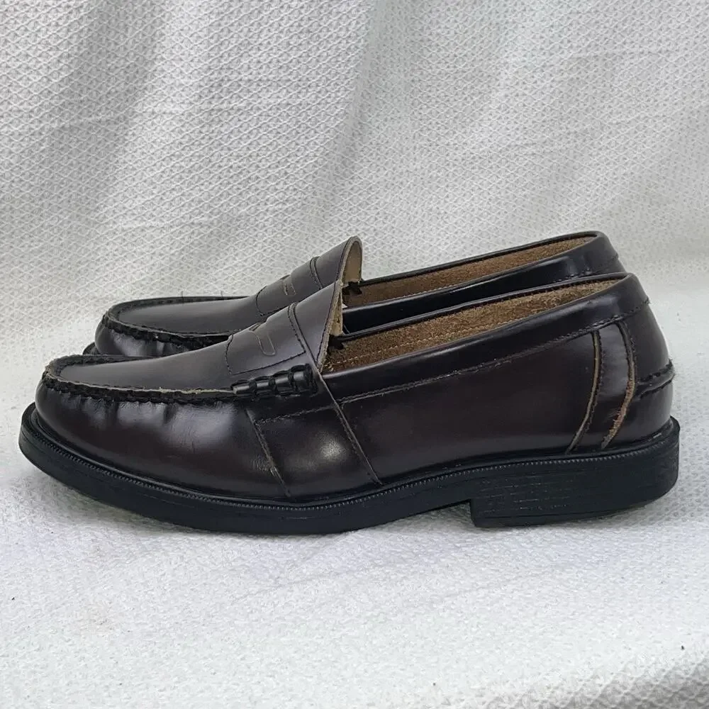 Nunn Bush 86538-05 Men’s 10.5M Brown Leather Penny Loafers Slip On Dress Shoes